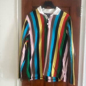 Color striped Rowing Blazers rugby shirt size large